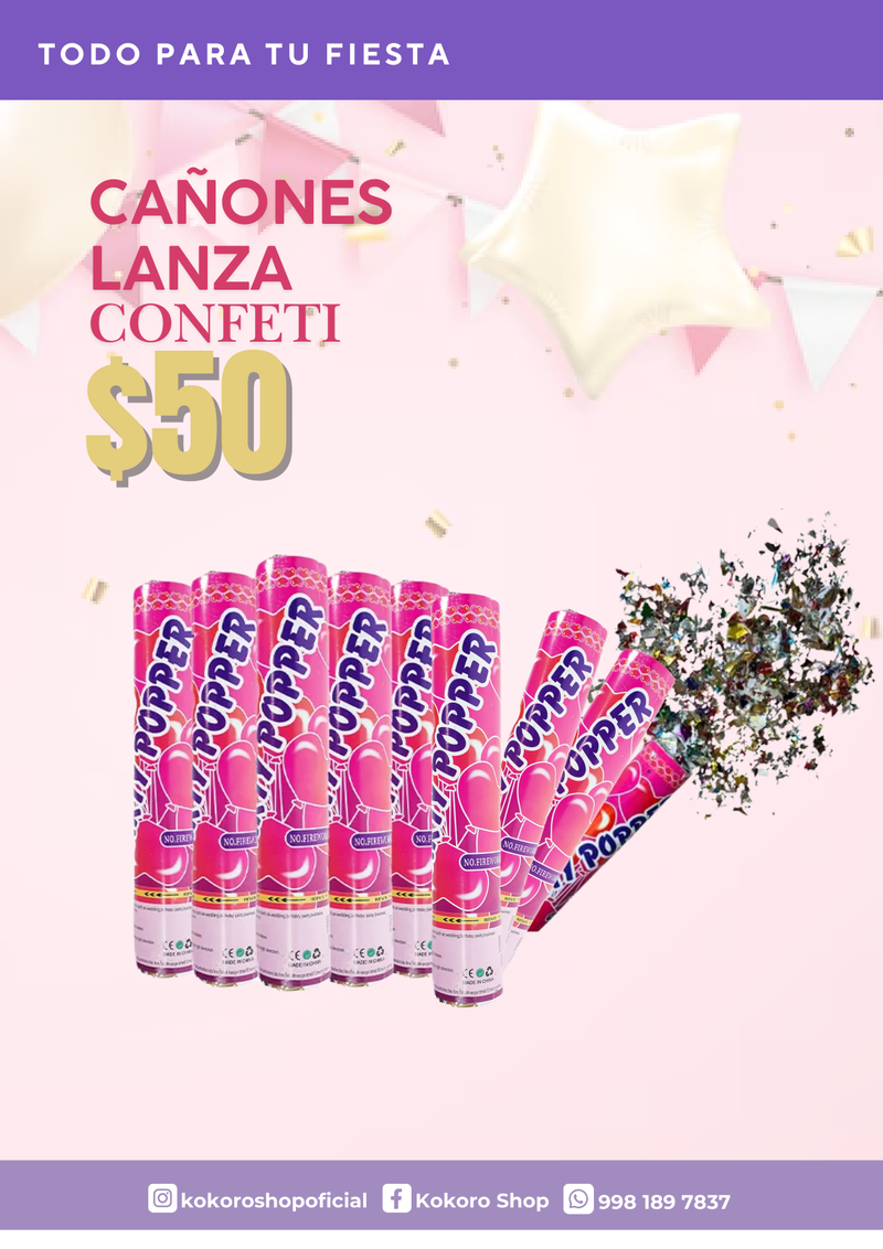 Cañones Lanza Confeti
