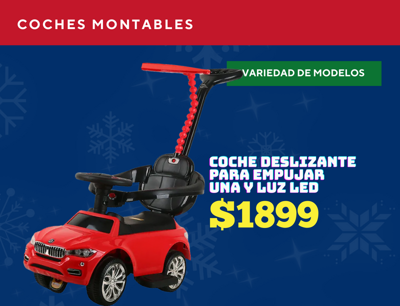 Coche Deslizante PARA Empujar UNA Y LUZ LED