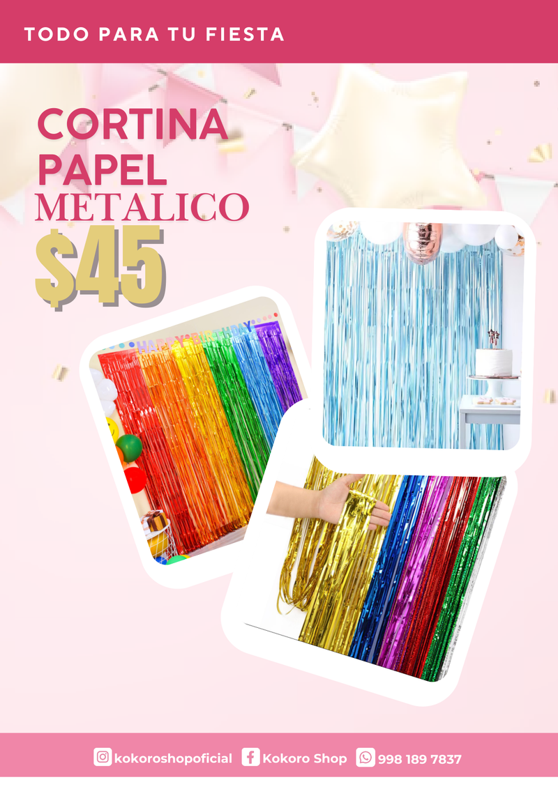 Cortina Papel Metalico