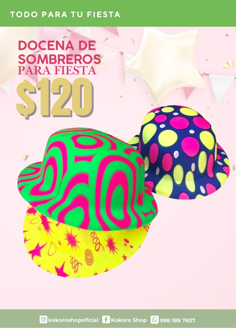 Docena De Sombreros Para Fiesta