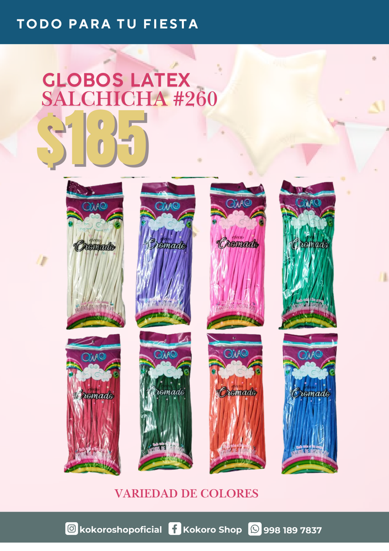 Globos Latex Salchicha #260