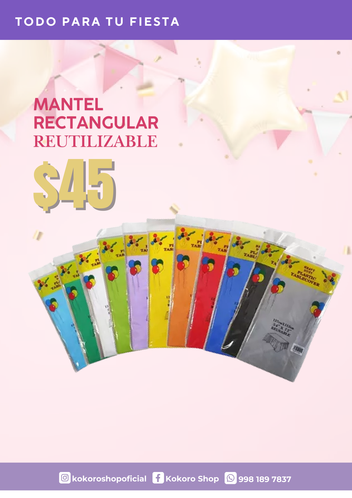 Mantel Rectangular Reutilizable