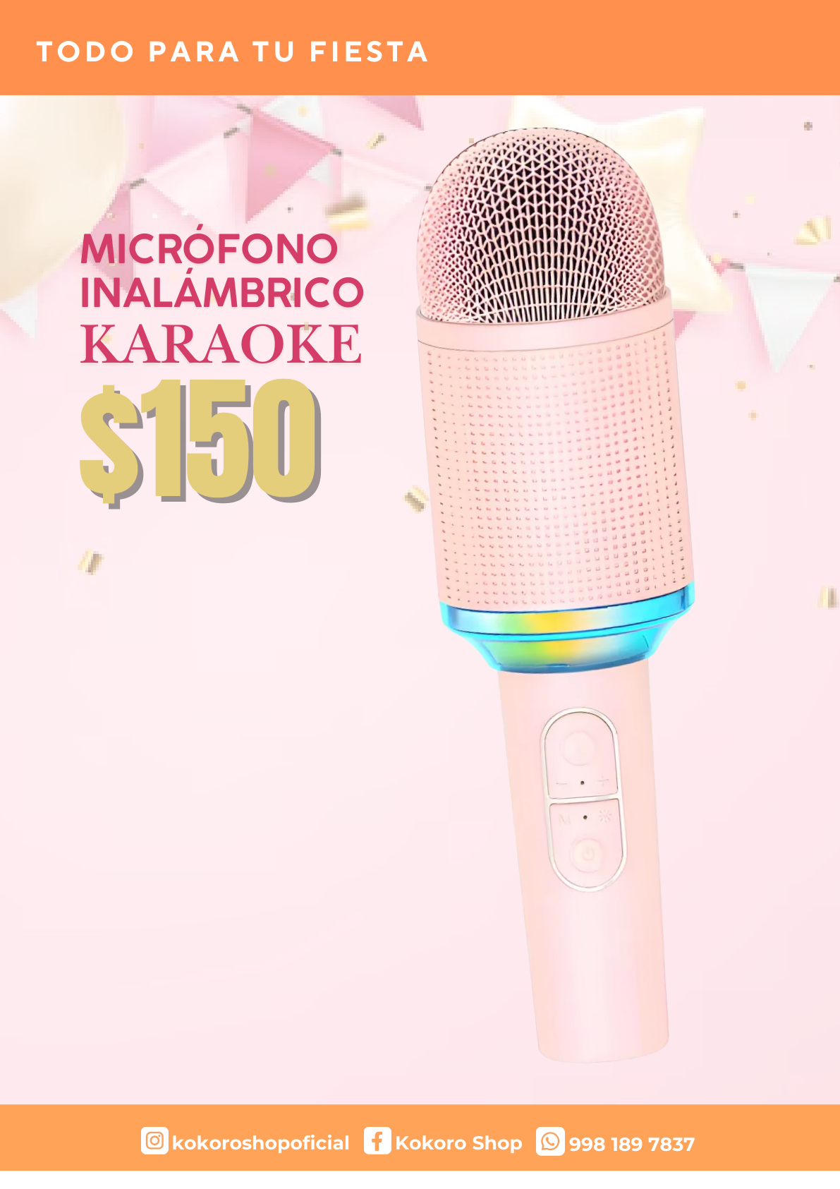 Micrófono Inalámbrico Karaoke