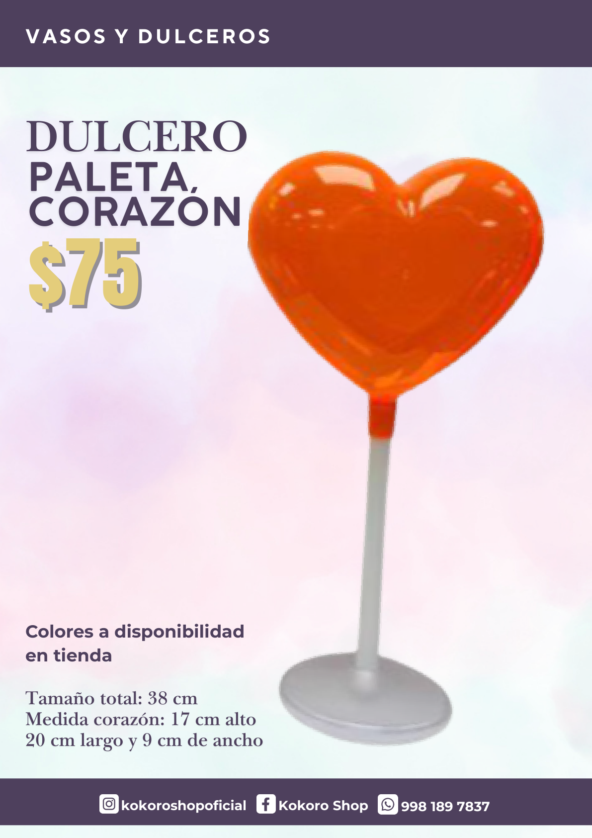 Paleta Corazón Dulcero