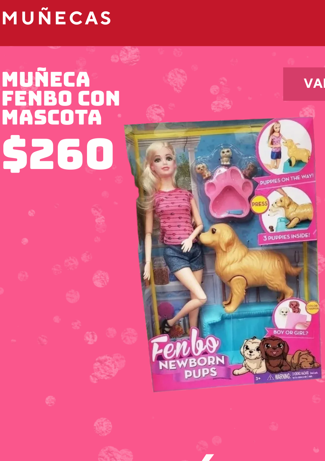 Modelo Fenbo Con Mascota