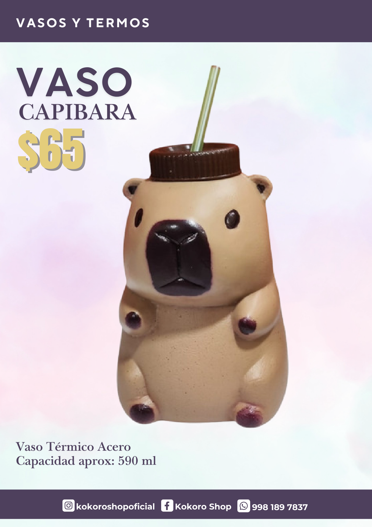 Vaso Capibara Vaso Térmico Acero