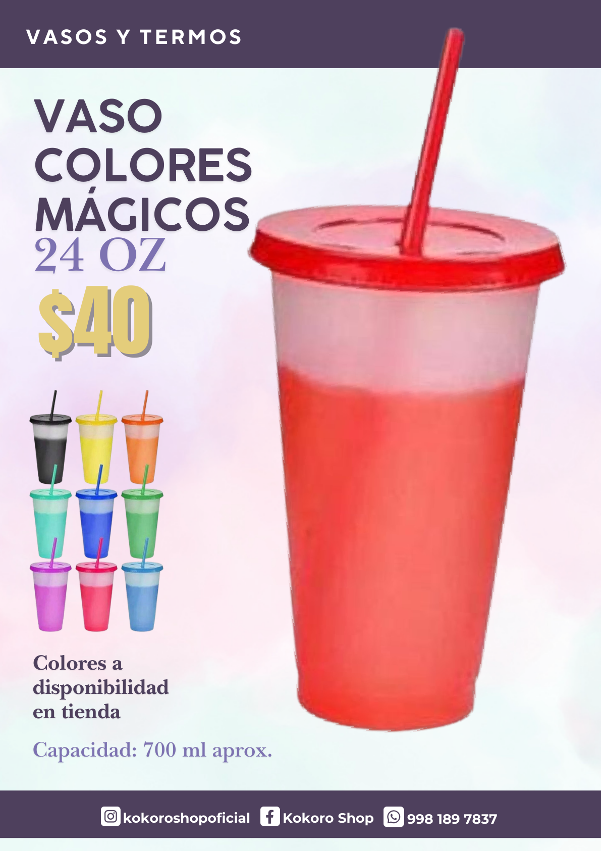 Vaso Mágicos 24 Oz