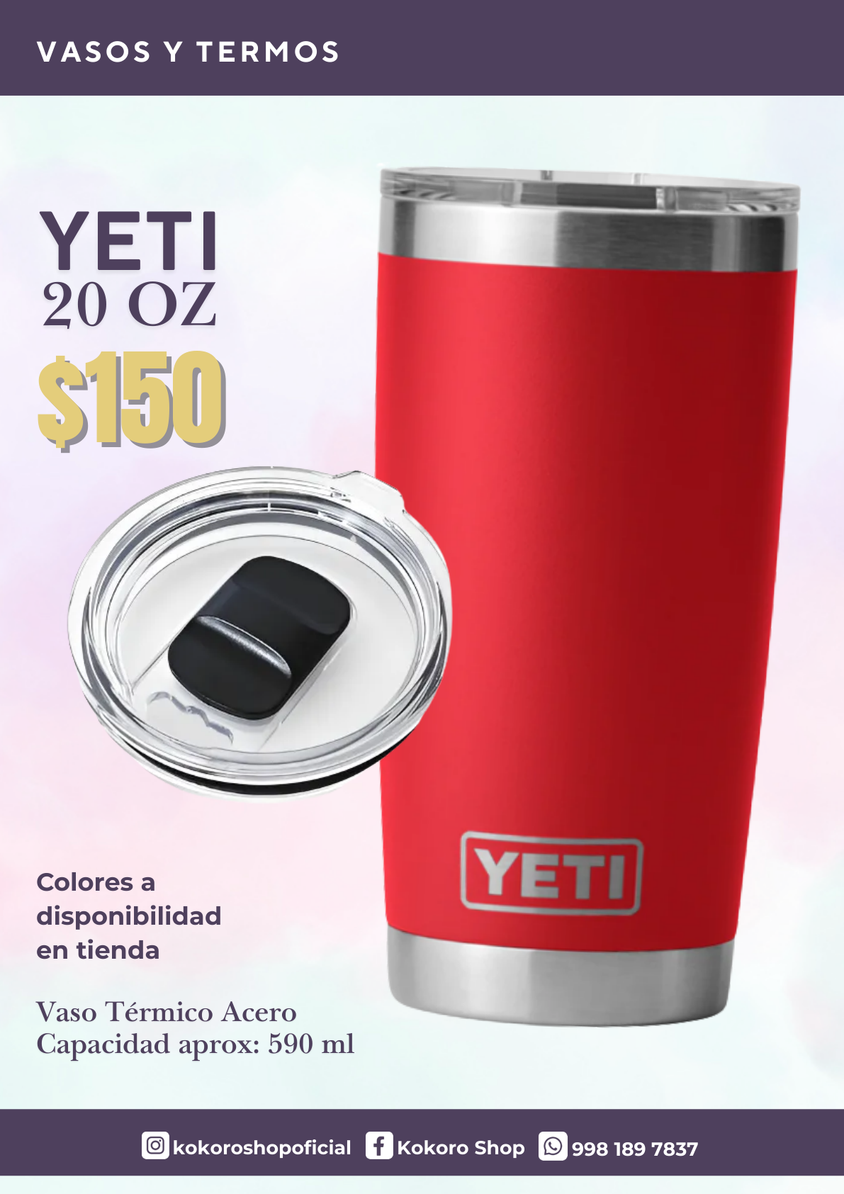 Yeti 20 Oz Vaso Térmico Acero